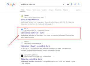 Rezulltatas Google paieškoje "Epoksidiniai stalviršiai"